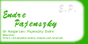 endre pajenszky business card